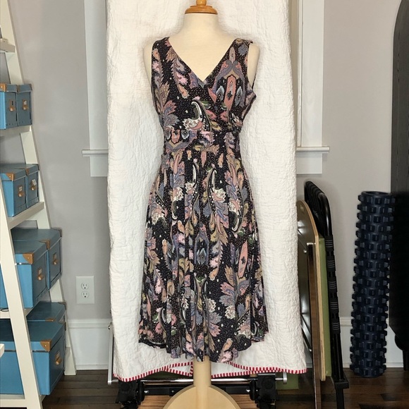 Anthropologie Maeve Leslie Midi Dress Paisley Size Small Sleeveless - Picture 4 of 16